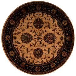 Living Treasures Rug, Dia.178cm Ivory / Black